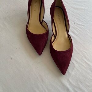 Talbots Women's Deep Red Suede Heels
